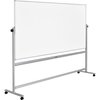 Global Industrial Reversible Rolling Magnetic Dry Erase Porcelain Whiteboard, 96W x 48H Board B1854285P